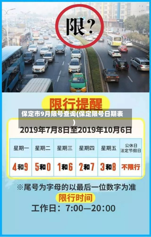 保定市9月限号查询(保定限号日期表)-第2张图片