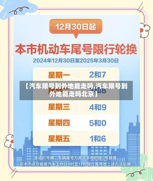 【汽车限号到外地能走吗,汽车限号到外地能走吗北京】