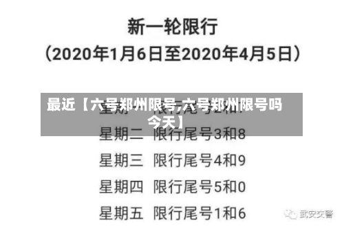 最近【六号郑州限号,六号郑州限号吗今天】