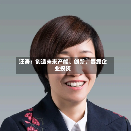汪涛:创造未来产能、创新,要靠企业投资