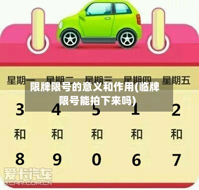 限牌限号的意义和作用(临牌限号能拍下来吗)-第3张图片