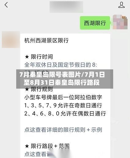 7月秦皇岛限号表图片/7月1日至8月31日秦皇岛限行路段