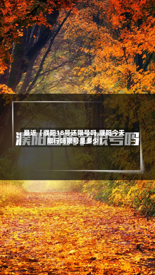 最近【濮阳18号还限号吗,濮阳今天限行吗限号是多少】-第3张图片