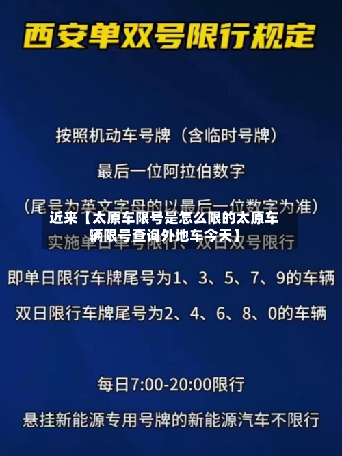 近来【太原车限号是怎么限的太原车辆限号查询外地车今天】