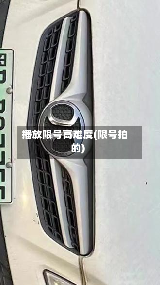 播放限号高难度(限号拍的)