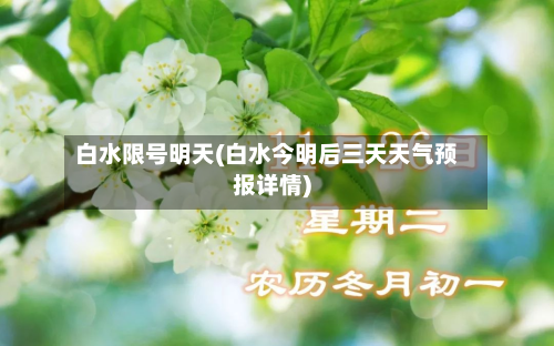 白水限号明天(白水今明后三天天气预报详情)-第2张图片