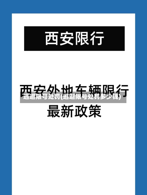 逃避限号处罚(逃避限号处罚多少钱)-第3张图片