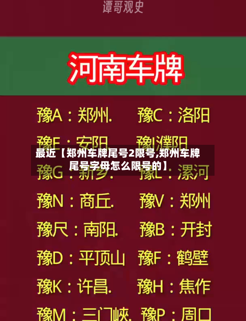 最近【郑州车牌尾号2限号,郑州车牌尾号字母怎么限号的】