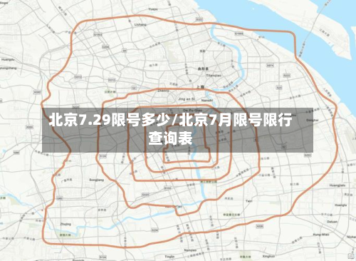 北京7.29限号多少/北京7月限号限行查询表