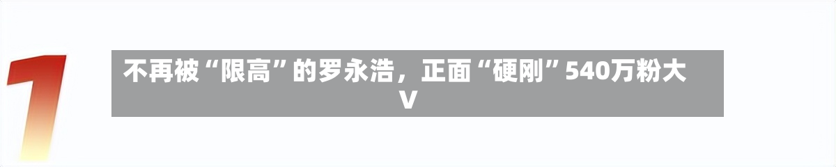 不再被“限高”的罗永浩，正面“硬刚”540万粉大V-第3张图片