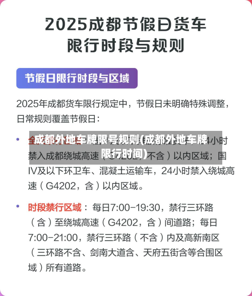 成都外地车牌限号规则(成都外地车牌限行时间)