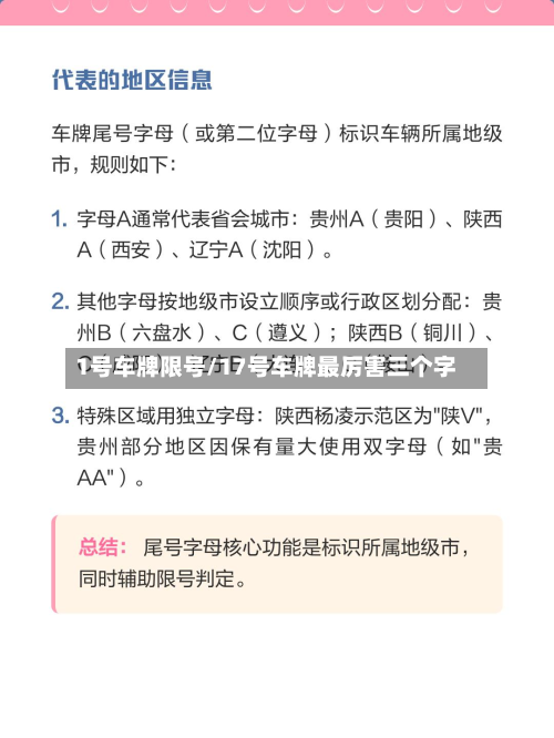 1号车牌限号/17号车牌最厉害三个字-第2张图片